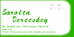 sarolta derecskey business card